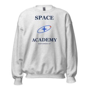 Academy Crewneck in Ash — Printful product mockup